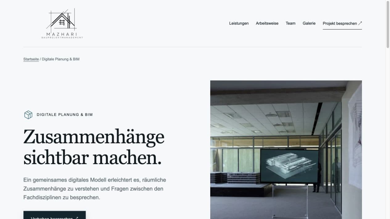 Weitere Website-Ansicht: BPM Mazhari