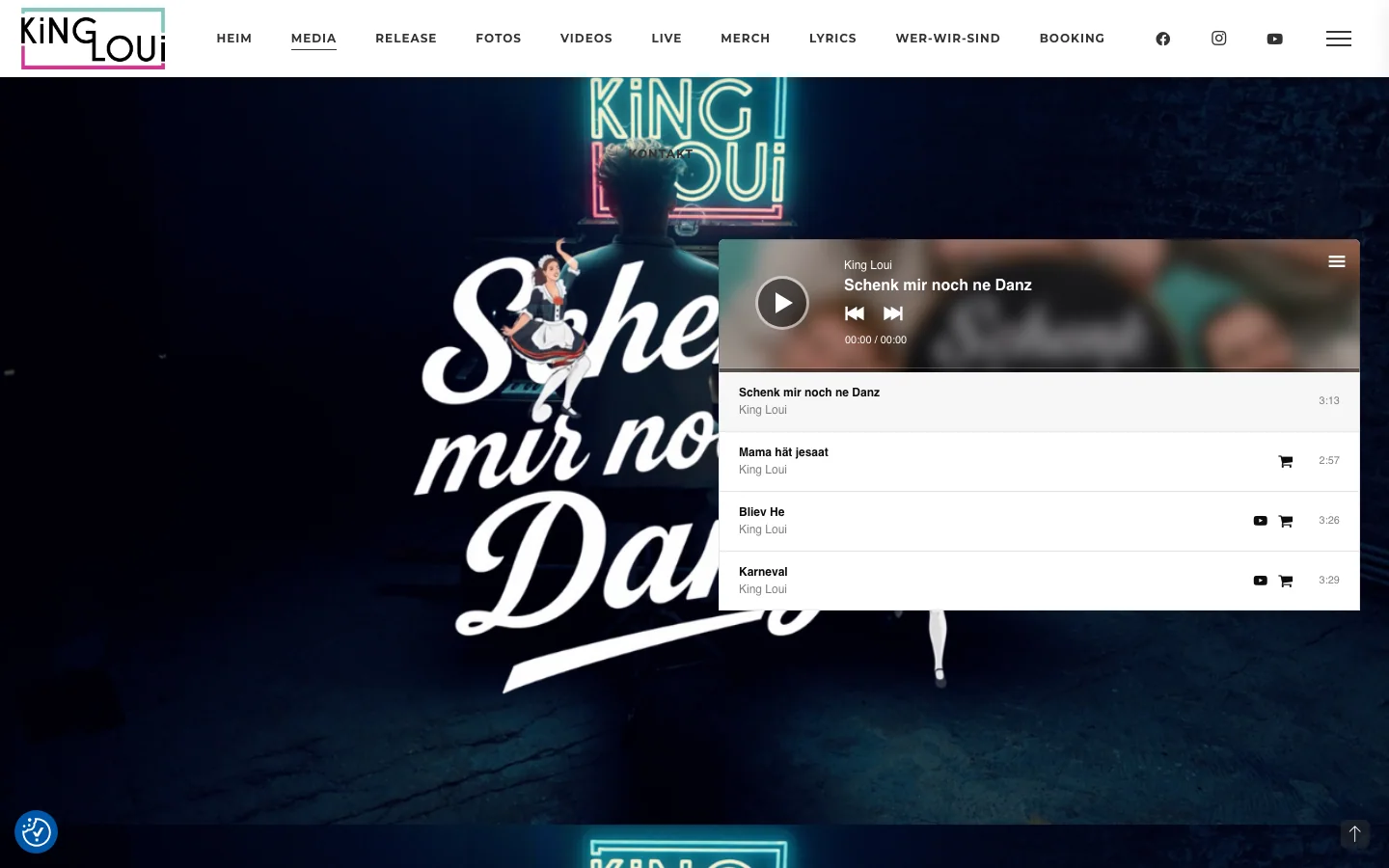 Weitere Website-Ansicht: King Loui